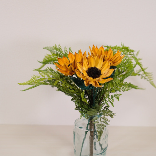 レザー フラワー ヒマワリ 皮革 花 アートフラワー GIFT.FLower
