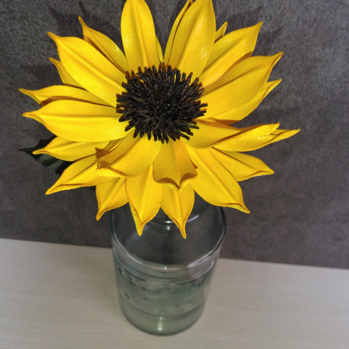 レザー フラワー ヒマワリ 皮革 花 アートフラワー GIFT.FLower