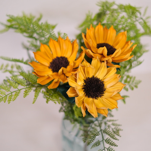 宅配 レザー GIFT.FLower アートフラワー 花 皮革 ヒマワリ フラワー フラワー・リース