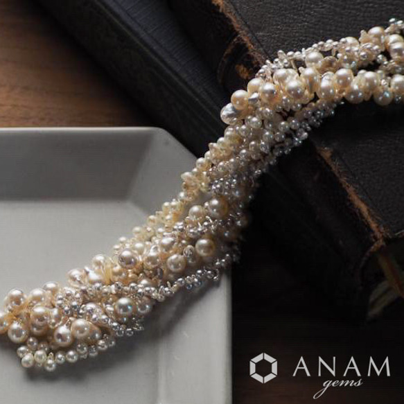 【希少品】【10粒】あこやパール ツノツノタイプ バロック グレー  2.5-5mm★ANAM gems 5枚目の画像