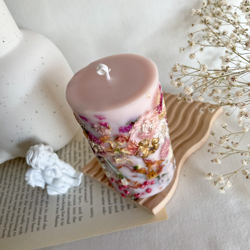 ボタニカルキャンドル / 薔薇 ボタニカルソイキャンドル ドライ