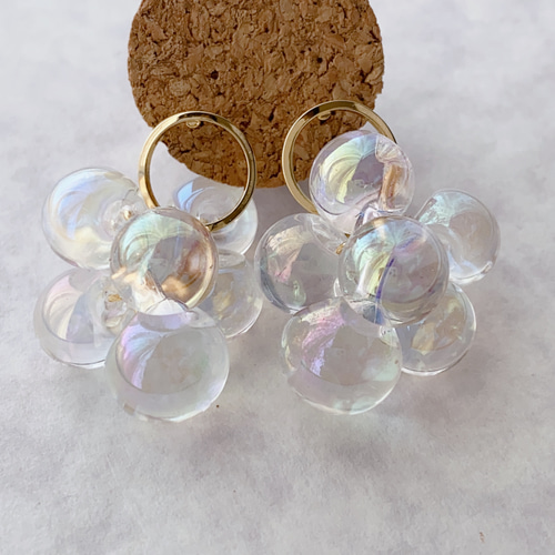シャボン玉 ピアス ボール クリア ジュエリー ミスズ バブル シャボン玉 ピアス ボール クリア ジュエリー ミスズ バブル