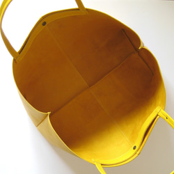 【即納】OTONA eco-bag Mサイズ カラシ　本革製　トートバッグ 4枚目の画像