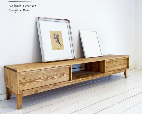 【 光製作所 】欅 無垢材 民藝 ローチェスト 引き出し テレビ台 ローボード 無垢材ローボード 幅180cm テレビボード テレビ台 ナチュラル