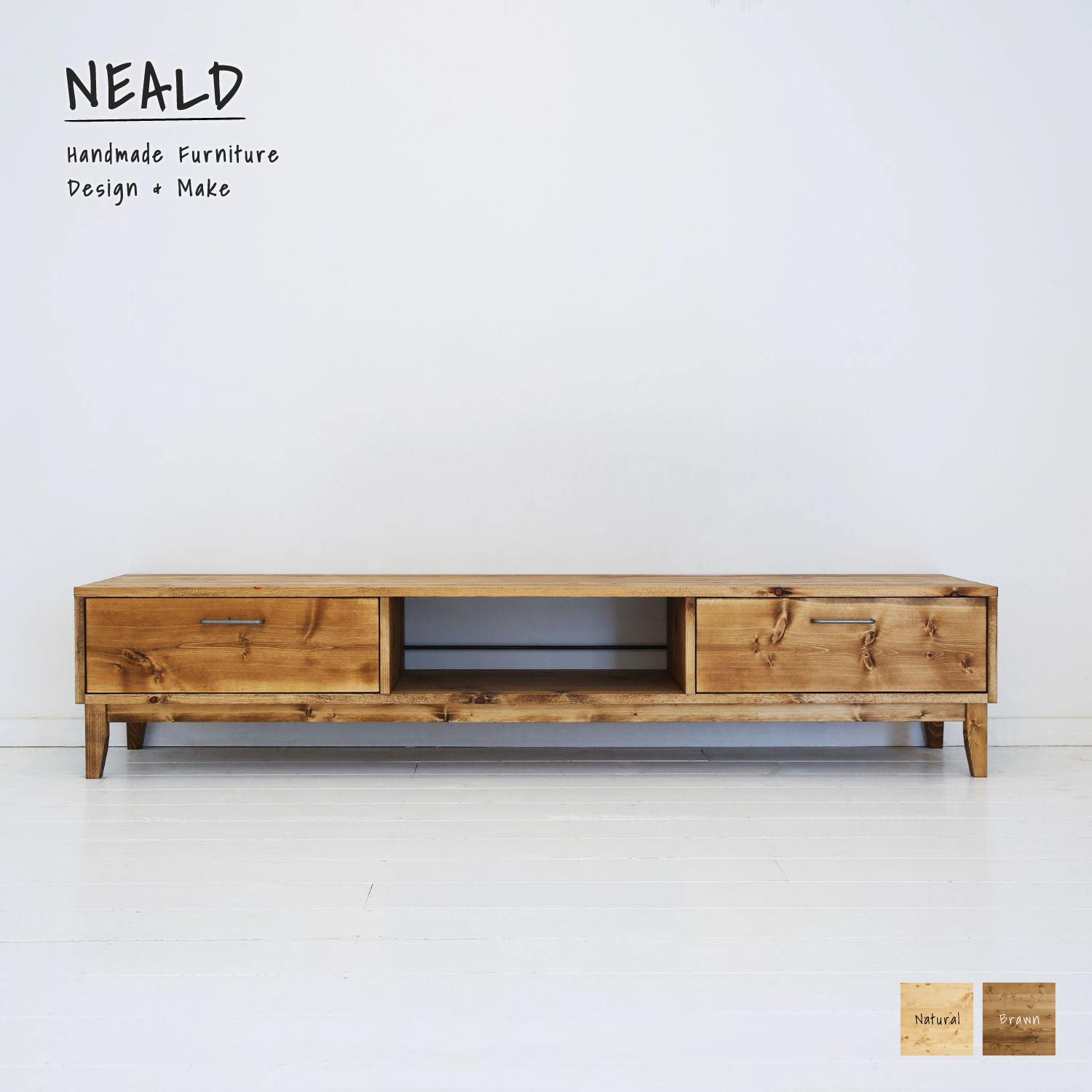 [送料無料] 無垢 テレビボード テレビ台 ローボード w180 [受注製作] C-07 51,480円