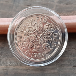 1947~1967英国の幸せのシックスペンス 20枚セット イギリス から  ラッキー6ペンスウエディングコイン 美品 2枚目の画像