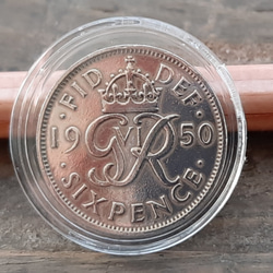 1947~1967英国の幸せのシックスペンス 20枚セット イギリス から  ラッキー6ペンスウエディングコイン 美品 4枚目の画像