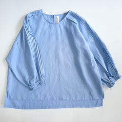 tuck line sleeve top (light blue) 11枚目の画像