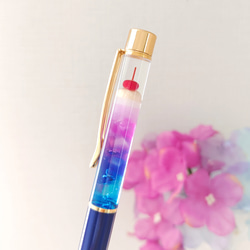 *紫陽花色* アイスが溶け始めた クリームソーダ ボールペン   1枚目の画像