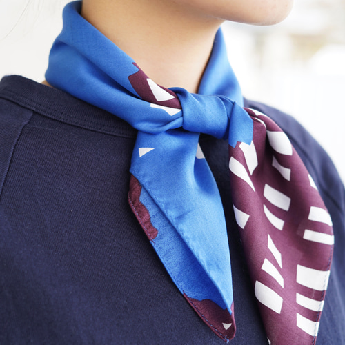 スカーフにもなるnitoritoハンカチ(52cm) forest ハンカチ・手ぬぐい