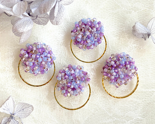 LES CHATS 花柄刺繍 ピアス アクセサリー 結婚式 6753dfd4dce0d2ad064ff87a2abb60