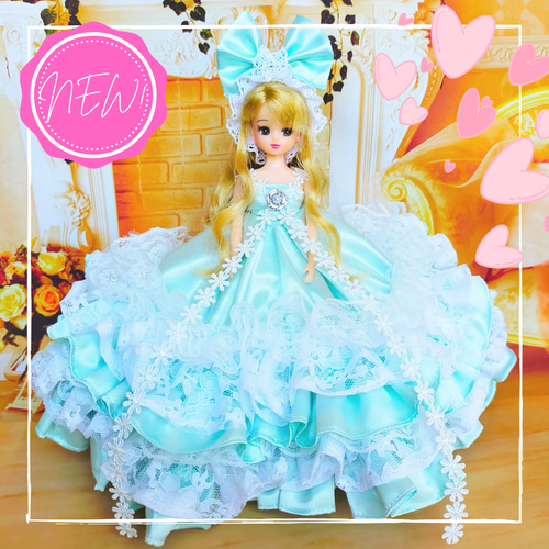 リカちゃん お姫様ドレス ハンドメイド服 ドール服 人形服