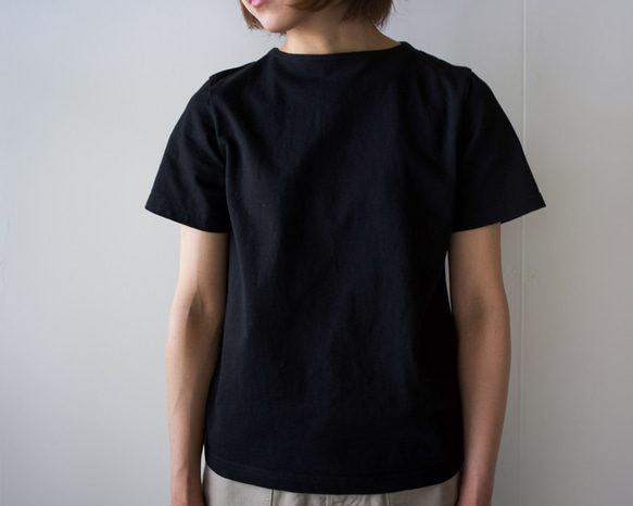 pablo cotton/center back tshirt / black/size1・2・3 2枚目の画像