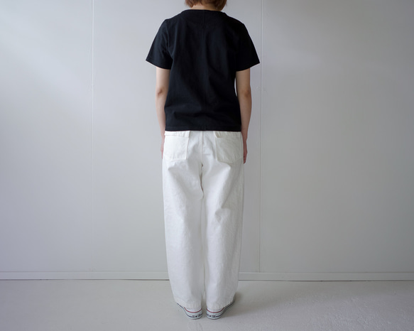 pablo cotton/center back tshirt / black/size1・2・3 5枚目の画像