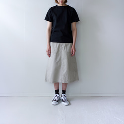 pablo cotton/center back tshirt / black/size1・2・3 3枚目の画像