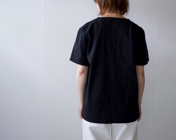 pablo cotton/center back tshirt / black/size1・2・3 14枚目の画像