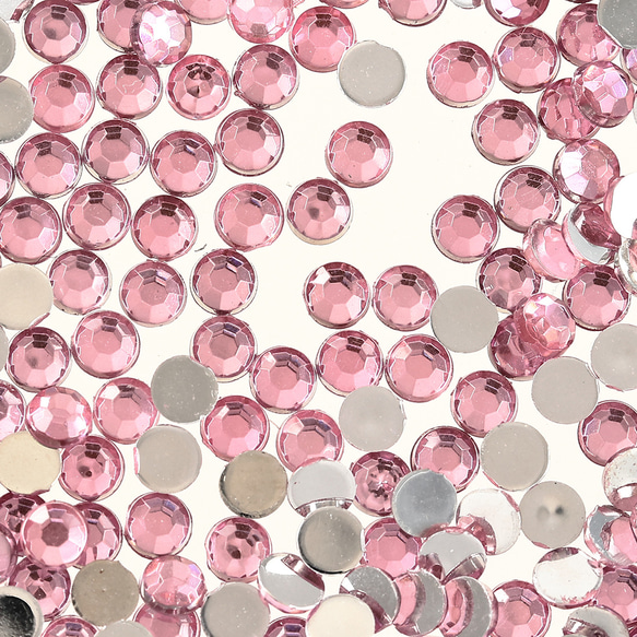 ラインストーン 3mm ピンク 9000粒 丸 プラ製 ネイル デコ 装飾 ハンドメイド パーツ BD3102 1枚目の画像