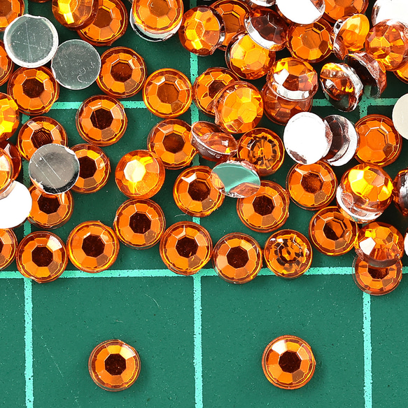 ラインストーン 3mm オレンジ 9000粒 プラ製 ネイル デコ レジン アクセサリー 手芸 パーツ BD3104 5枚目の画像