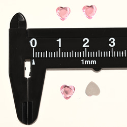 ラインストーン ハート 6mm ピンク 1000粒 プラ製 ネイル レジン ハンドメイド パーツ BD3105 4枚目の画像