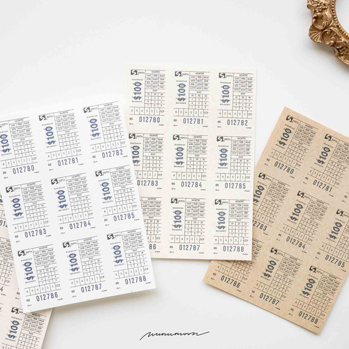 コラージュ素材 チケット素材 30枚 monthly ticket [AU602] その他雑貨