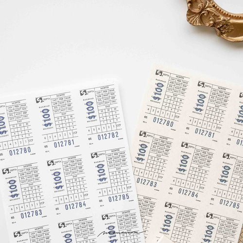 コラージュ素材 チケット素材 30枚 monthly ticket [AU602] その他雑貨