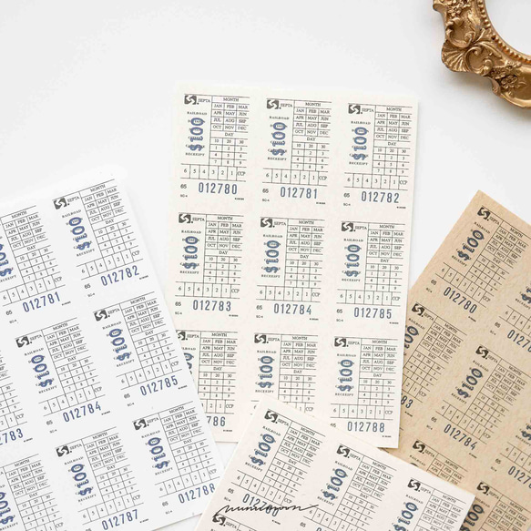 コラージュ素材 チケット素材 30枚 monthly ticket [AU602] その他雑貨