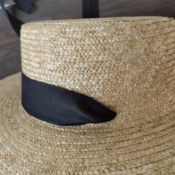 夏のフラットトップ麦わら帽子手編み太陽麦わら帽子海辺の休日の首ネクタイ日焼け防止ビーチ帽子 14枚目の画像