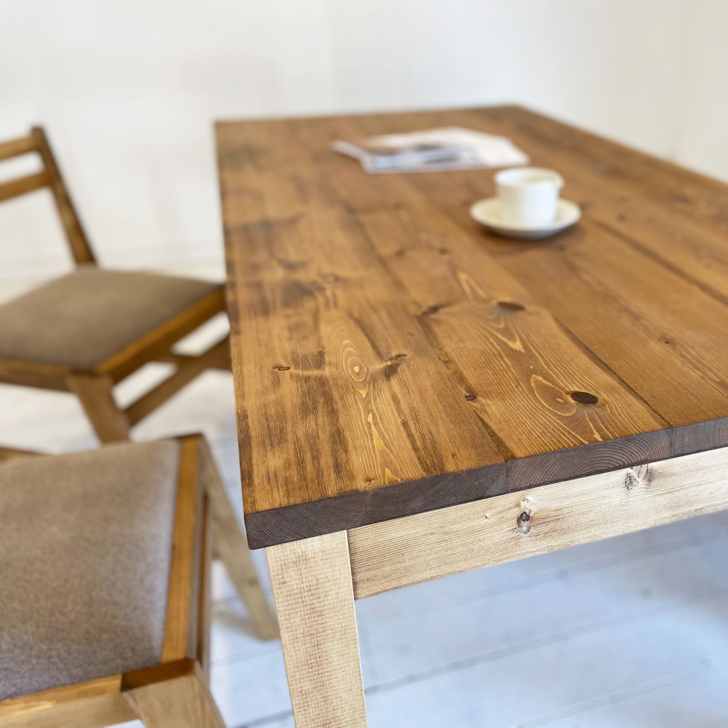 [送料無料] 無垢 ダイニングテーブル 食卓 シンプル 単品 w160 [受注製作] T-02