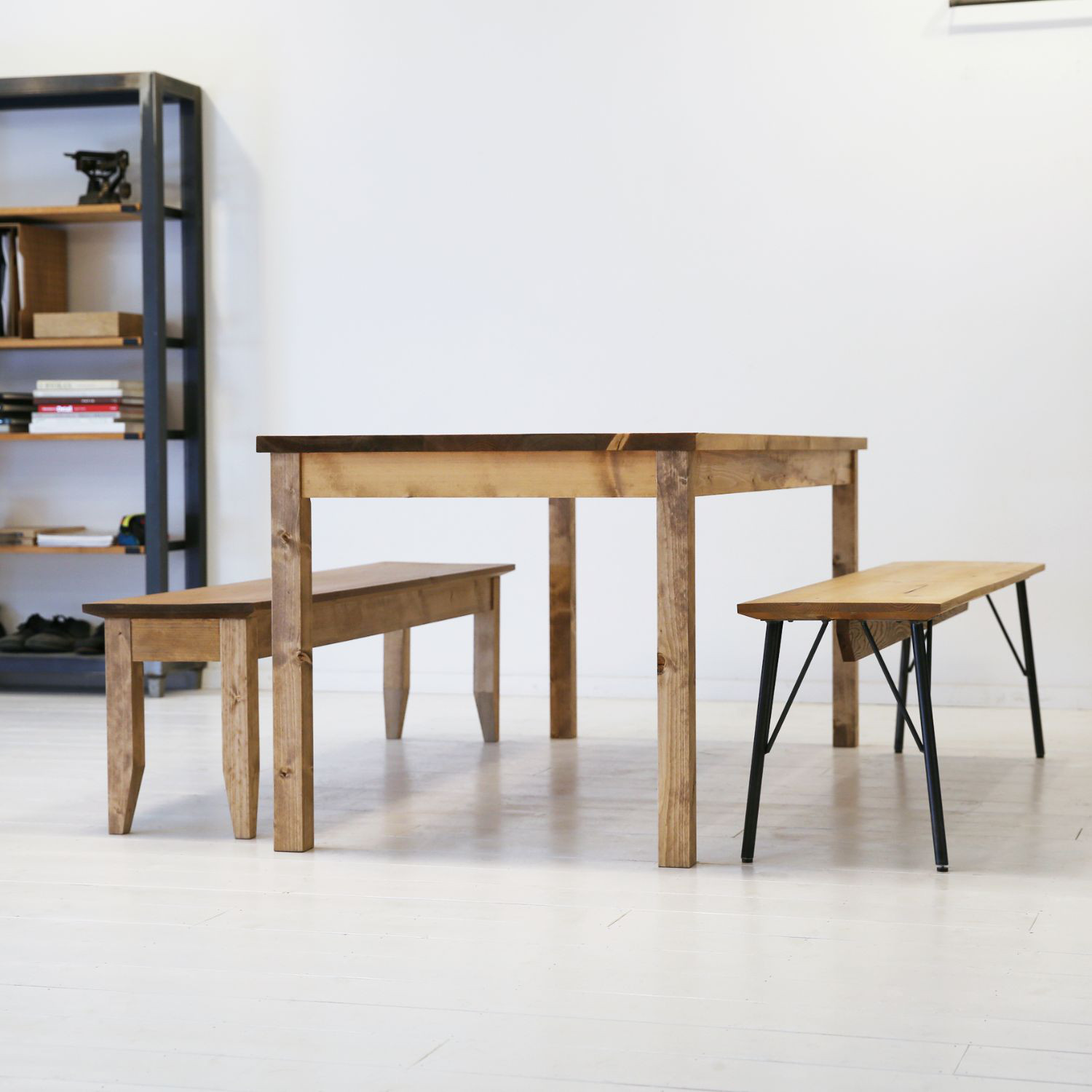 [送料無料] 無垢 ダイニングテーブル 食卓 シンプル 単品 w160 [受注製作] T-02