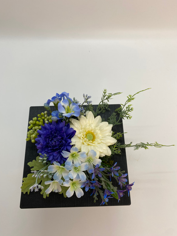 2way供花【仏花2個セット】ブルーフラワー 3枚目の画像