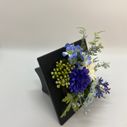 仏花　御供え花　2対セット　ブルー 2way供花【仏花2個セット】ブルーフラワー アートフラワー 花