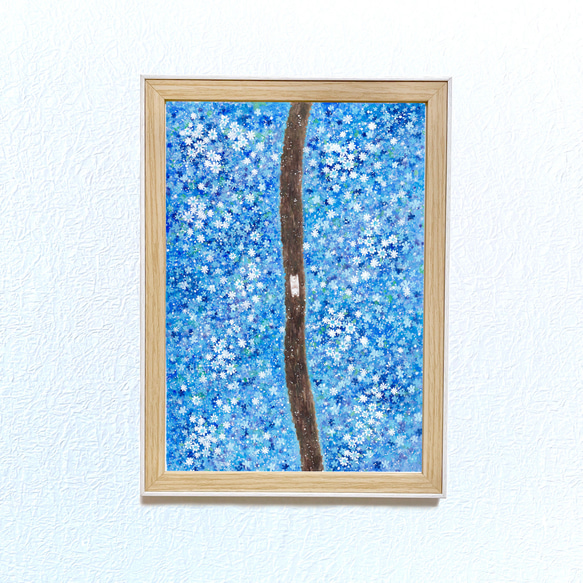 青い花畑【白犬】 3枚目の画像