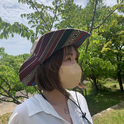 サファリハット（ベージュ チノクロス）アウトドア向け 7枚目の画像