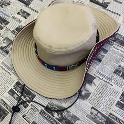 サファリハット（ベージュ チノクロス）アウトドア向け 2枚目の画像