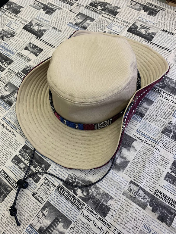 サファリハット（ベージュ チノクロス）アウトドア向け 2枚目の画像