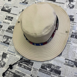 サファリハット（ベージュ チノクロス）アウトドア向け 1枚目の画像