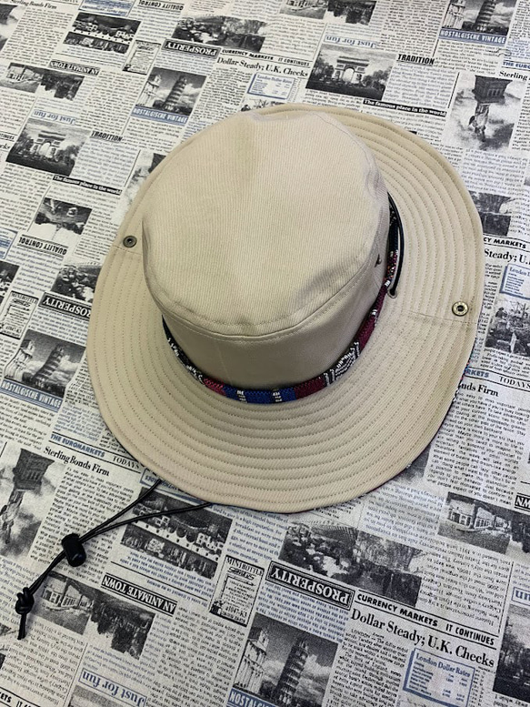 サファリハット（ベージュ チノクロス）アウトドア向け 1枚目の画像