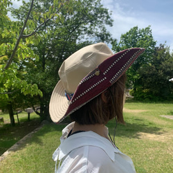 サファリハット（ベージュ チノクロス）アウトドア向け 6枚目の画像