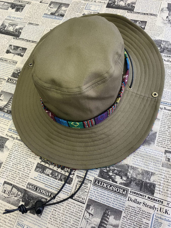 サファリハット（アーミーグリーン チノクロス） 1枚目の画像