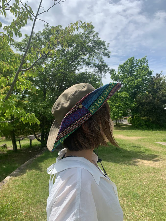 サファリハット（アーミーグリーン チノクロス） 6枚目の画像