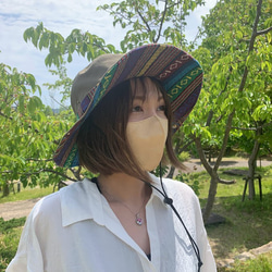 サファリハット（アーミーグリーン チノクロス） 2枚目の画像