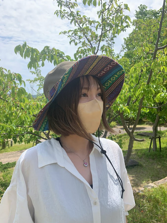 サファリハット（アーミーグリーン チノクロス） 2枚目の画像