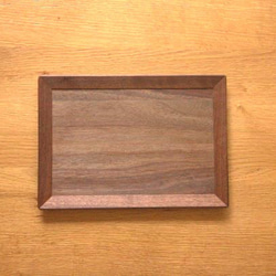 ウォールナット造り　シンプル木製トレイ　A4サイズ 2枚目の画像