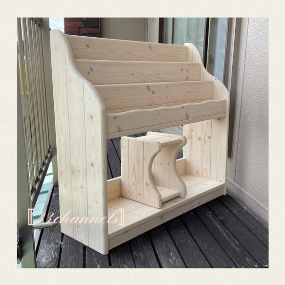 ★彡【新品】通常サイズ　ワトコオイル（ホワイト）ワイドA　絵本棚　ハンドメイド ☆彡【新品】通常サイズ ワトコオイル（ホワイト）ワイドA 絵