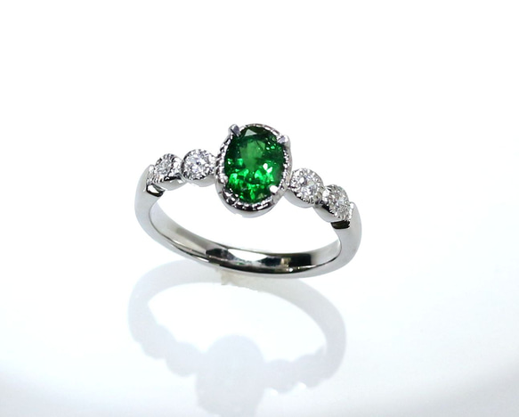 Pt900 ツァボライト リング