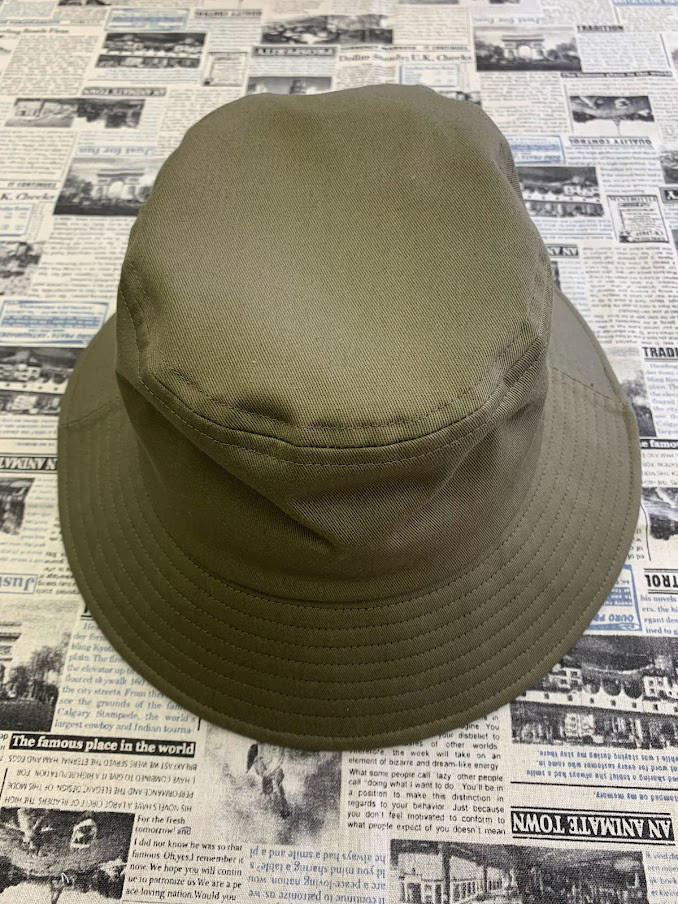 バケットハット（アーミーグリーン チノクロス）アウトドア向け