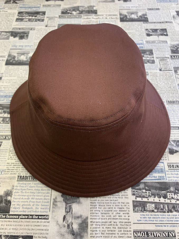 バケットハット（チョコレートブラウン  チノクロス）アウトドア向け