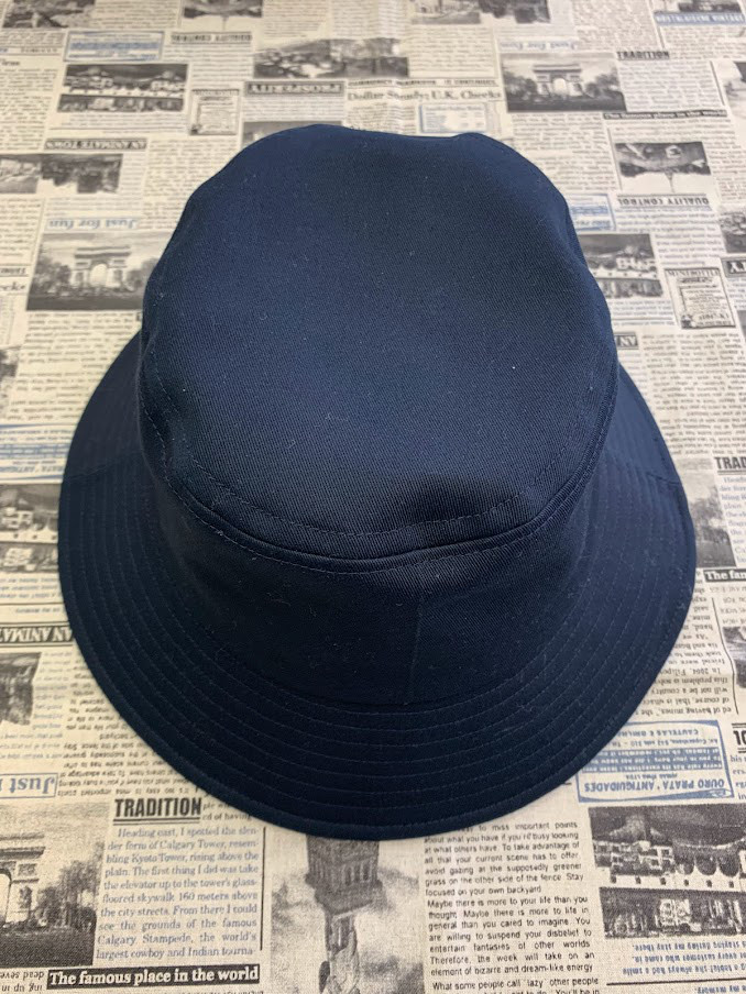 バケットハット（ネイビー  チノクロス）アウトドア向け