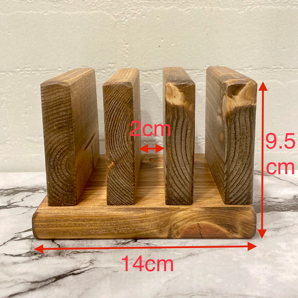 壁掛け木製スマホスタンド　スマホ収納　スマホ充電　iPhone アンドロイド 5枚目の画像