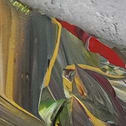 ひろ・あおき　作　「盤011 」　アクリル/キャンバス　S3　27.3x27.3cm　抽象絵画　現代アート　スクエア 18枚目の画像
